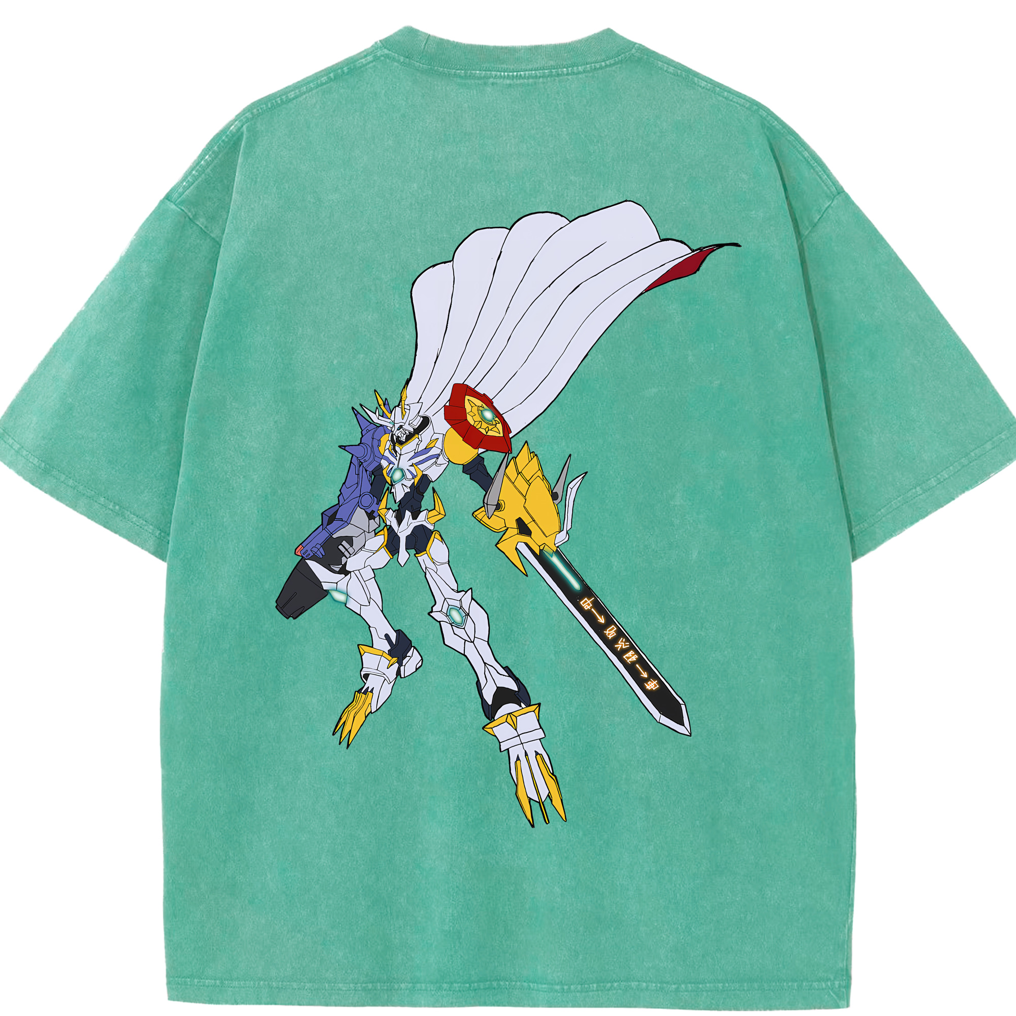 （画像用） Digimon デジタルモンスター/デジモン 綿100% ヴィンテージ風 半袖Tシャツ（背面プリント）
